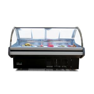 Multifunctional Glass Deli Showcase Single Temperature Deep Fridge