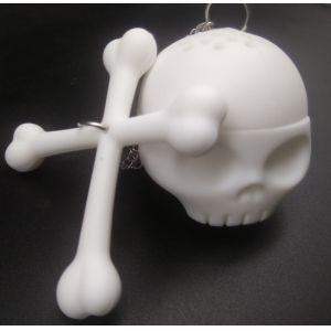 custom wholesale high quality silicone Skull Tea Infuser