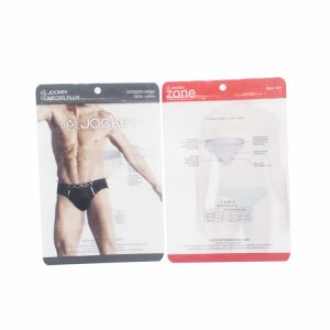 Customize Zipper Clothing Packaging Bag Transparent Underwear Packaging Bag