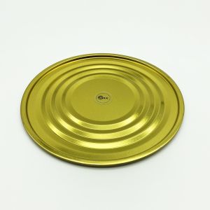 3L Gold Lacquer Metal Can Lids With Pattern Bottom