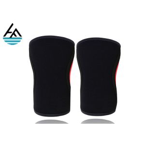Elastic Neoprene Knee Sleeve , Eco - Friendly Weightlifting Knee Sleeves