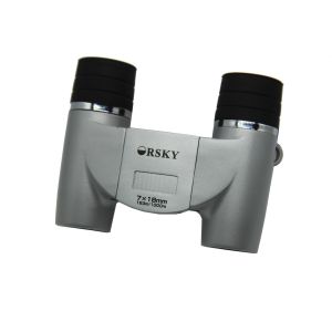 Sliver Foldable Small Lightweight Binoculars 18mm Objective Lens Offering Bright