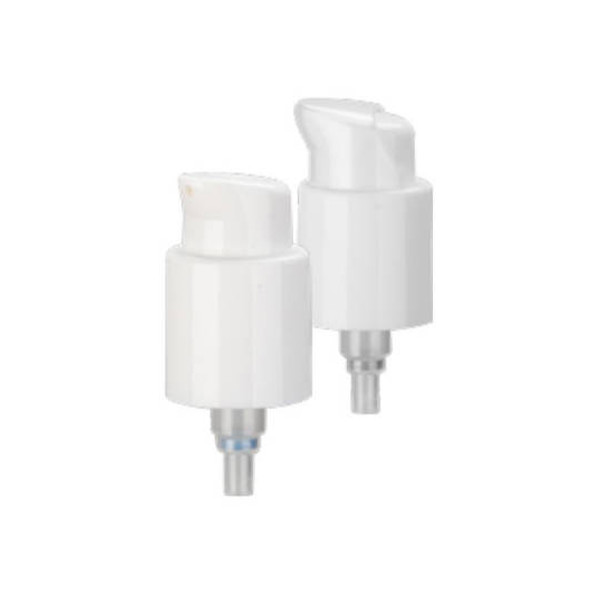 20/410 Airless Cosmetic Dispenser System OEM Lotion Pump White For Cream Glass Bottle