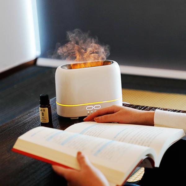 Quality OEM Automatically Power Off 200ml Essential Oil Diffuser With Flame Night Light for sale