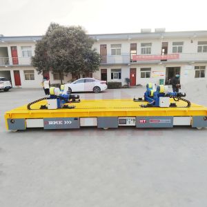 Hand Operated Material Handling Trolley , 12T Automatic Transfer Cart