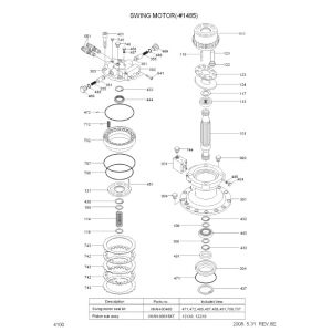 R320-7 Swing Motor Assy 31N8-12010 31N9-10131