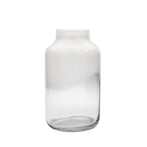 China Hand Made Solid White Top Half Ceramic Glass Jar Vase on sale
