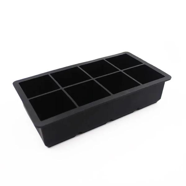 4 6 8 Cavity Silicone Ice Tray Mold Large Square Shape Easy Release Ice Cube Tray