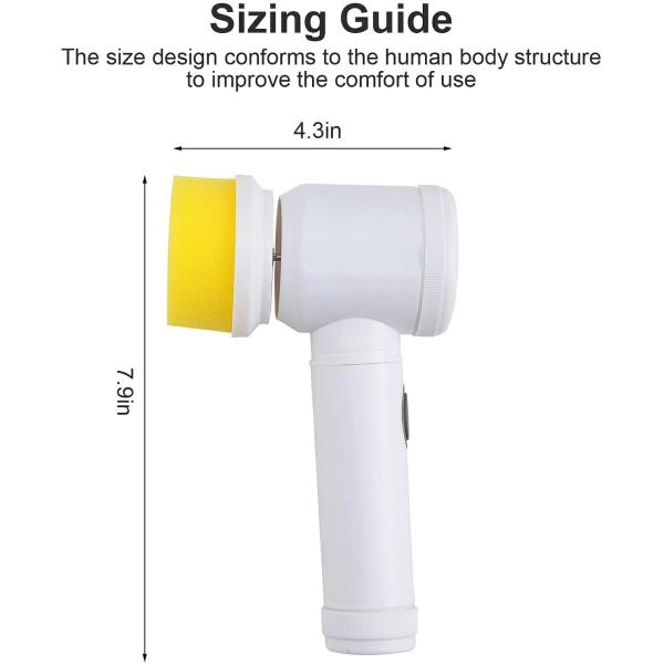 ABS Electric Spin Scrubber Rechargeable With 3 Brush Heads