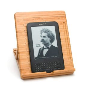 Rectangle Shaped Bamboo Stand for Books Tablets and Phones Multifunctional
