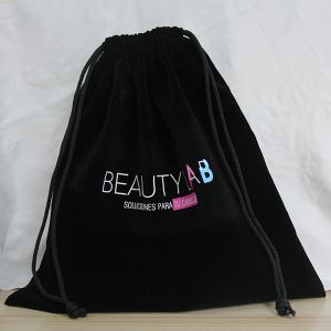 Promotional New Design large Packaging Drawstring Velvet Shoe Bag