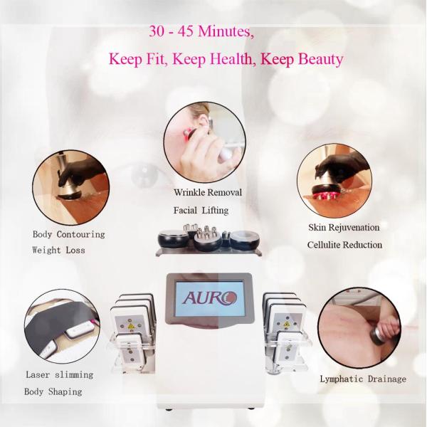 RF Portable Laser Lipo Cavitation Machine Vacuum 40K For Weight Loss