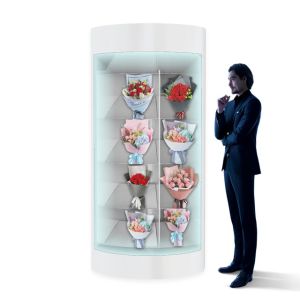 Hospital Retail Lcd Vending Flowers Machine With Combine Cell Cabinet