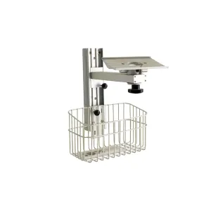 Adjustable Bracket For Patient Monitor With Basket