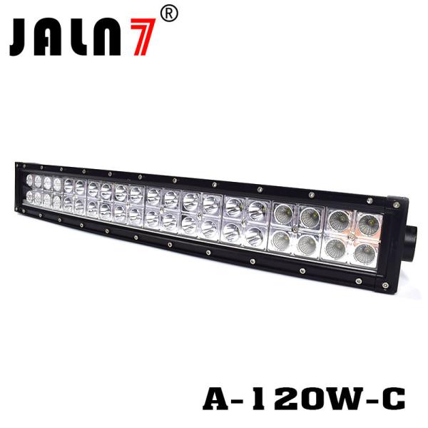 LED Light Bar JALN7 21Inch 120W Curved Spot Flood Combo LED Driving Lamp Super Bright Off Road Light LED Work Light Boat