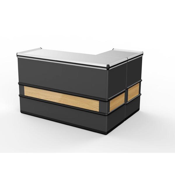 Powder Coating Supermarket Retail Checkout System With Cold Rolled Steel Construction