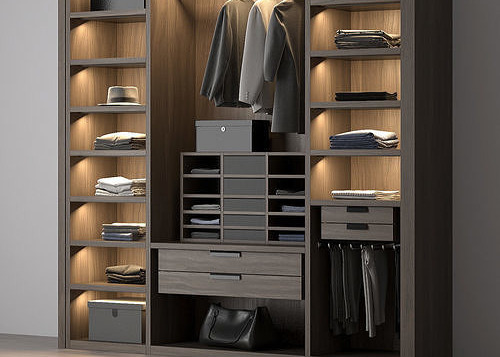 20MM Bedroom Design With Walk In Closet 4 Door Wardrobe With Drawers SGS