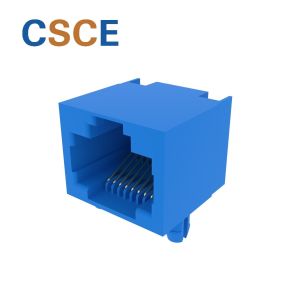 1*1 Ports RJ45 Modular Jack Contact Resistance 30mΩ Max For PC Board / IP Phone