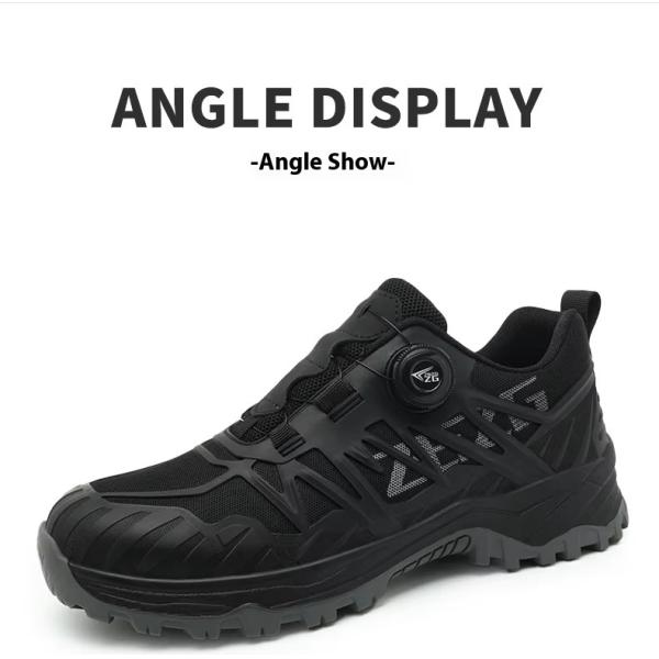 Kevlar Mid Sole Anti-stab Steel Toe BOA Rotating Buttons Safety Shoes For Industrial