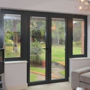 House Double Aluminum Sliding Glass Patio Doors Waterproof