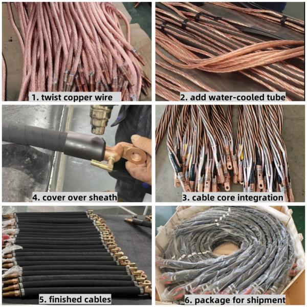 Water Cooled Jumper Cables Custom Secondary Cable Water Cooling Aid Cable for Resistance Welding