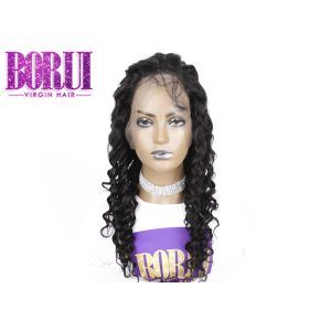 Pre Plucked Full Lace Human Wigs Brazilian With Baby Hair In HD Lace Deep Wave