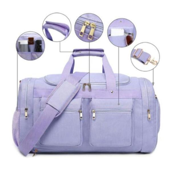 Ladies Overnight Duffel Bag With Shoe Compartment