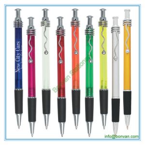 China plastic stationery pen, gift stationery ballpen with logo printing on sale