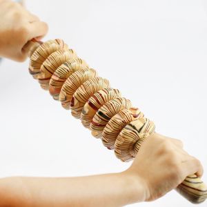 Handheld Round 38cm Wooden Massage Roller Stick For Fascia