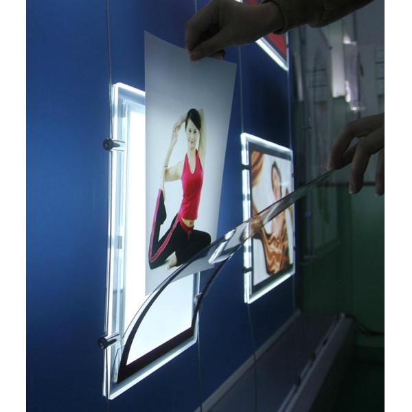 Window Display Magnetic Light Box For Real Estate , Crystal Led Hanging Light Box