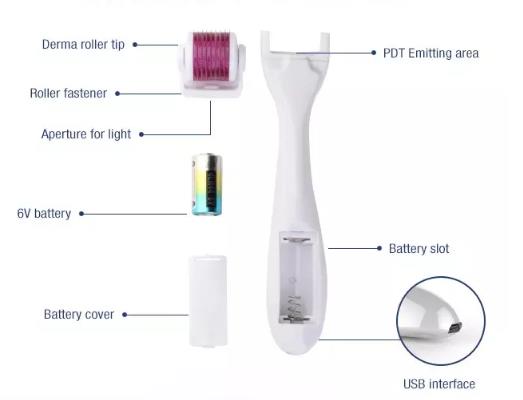 Newest 5 in 1 Derma Vib 540 Needles Derma Roller Dermaroller