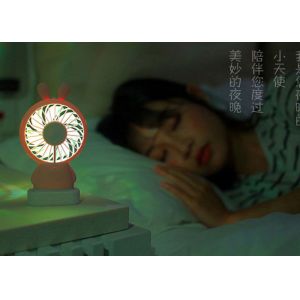 Linglong Rabbit fan usb rechargeable promotional plastic hand held fan