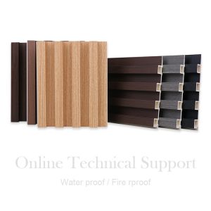 Moth Proof Wood Plastic Grille WPC Fluted Panel Exterior