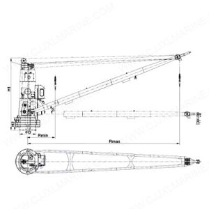 Wirerope Luffing Hydraulic Cargo Crane