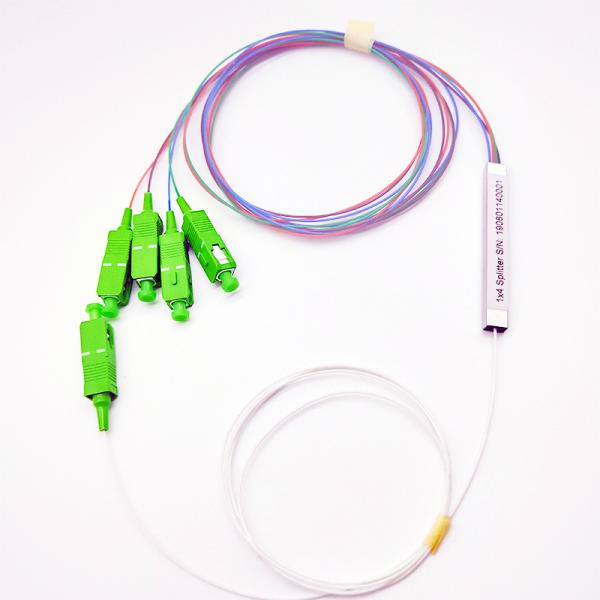 Sc To Apc Ftth Mini Fiber Cable Splitter 1x4 Optical Plc Splitter