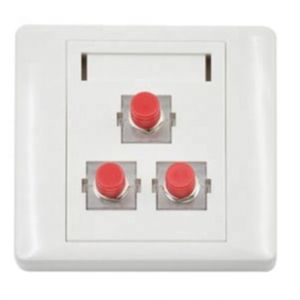 3 Core Fiber Optic Faceplate , Fiber Optic Cable Junction Box With SC FC ST LC