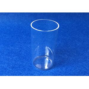 Transparent Fused Quartz Glass Test Tube Round / Flat Bottom Optional