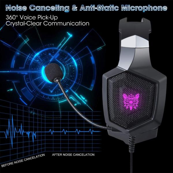 50mm Onikuma K8 Noise Cancelling Gaming Headphones