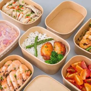 500ml Biodegradable Disposable Lunch Box For Food