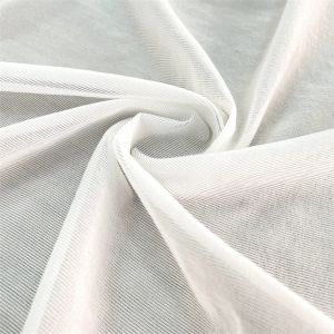 100%polyester knitted 4 way stretch unbleached grey fabric