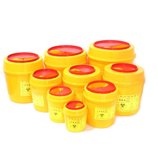 15L plastic sharps box waste needle collection box Used by the hospital round shape