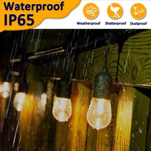 Waterproof Shatterproof Cafe Bistro LED Edison Bulb String Lights