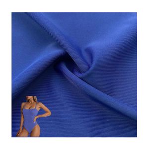 Waterproof Swimsuit Spandex Knitted Fabric 4 Way Elastic Antibacterial