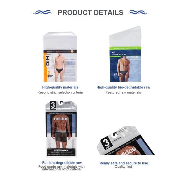 11X8Inch Underwear, Towel Or Paper Towel Packaging Bag Polyester Packaging Bag Can Be Sealed Repeatedly
