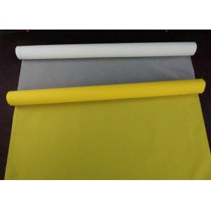 Plain Weave Screen Printing Mesh Material Silk Screen Mesh Roll White / Yellow