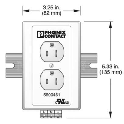 5600461 Phoenix Rail Mounted Dual Power Outlet EM-DUO 120/15 Socket PLC Product