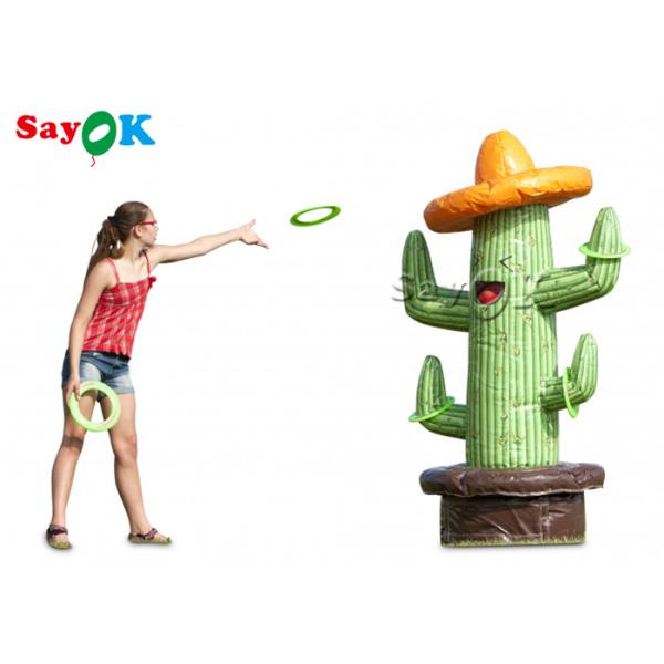 Buy Inflatable Outdoor Games PVC Tarpaulin Inflatable Cactus Ring Toss Puncture Proof at wholesale prices