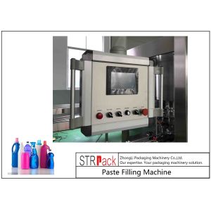 PLC Control Automatic Paste Filling Machine For 250ML-5L Liquid Soap / Lotion /