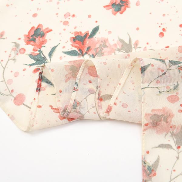 WEIWEI Custom Fashion Small Floral 115 Square Lightweight Muslim Turban Shawl Summer Pearl Chiffon Printed Scarf Hijab