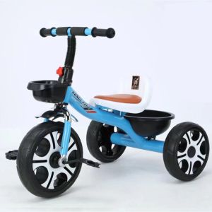 Baby Tricycle for Children 2-5 Years Old 3 Wheels Soft Leather Seat Large Mickey